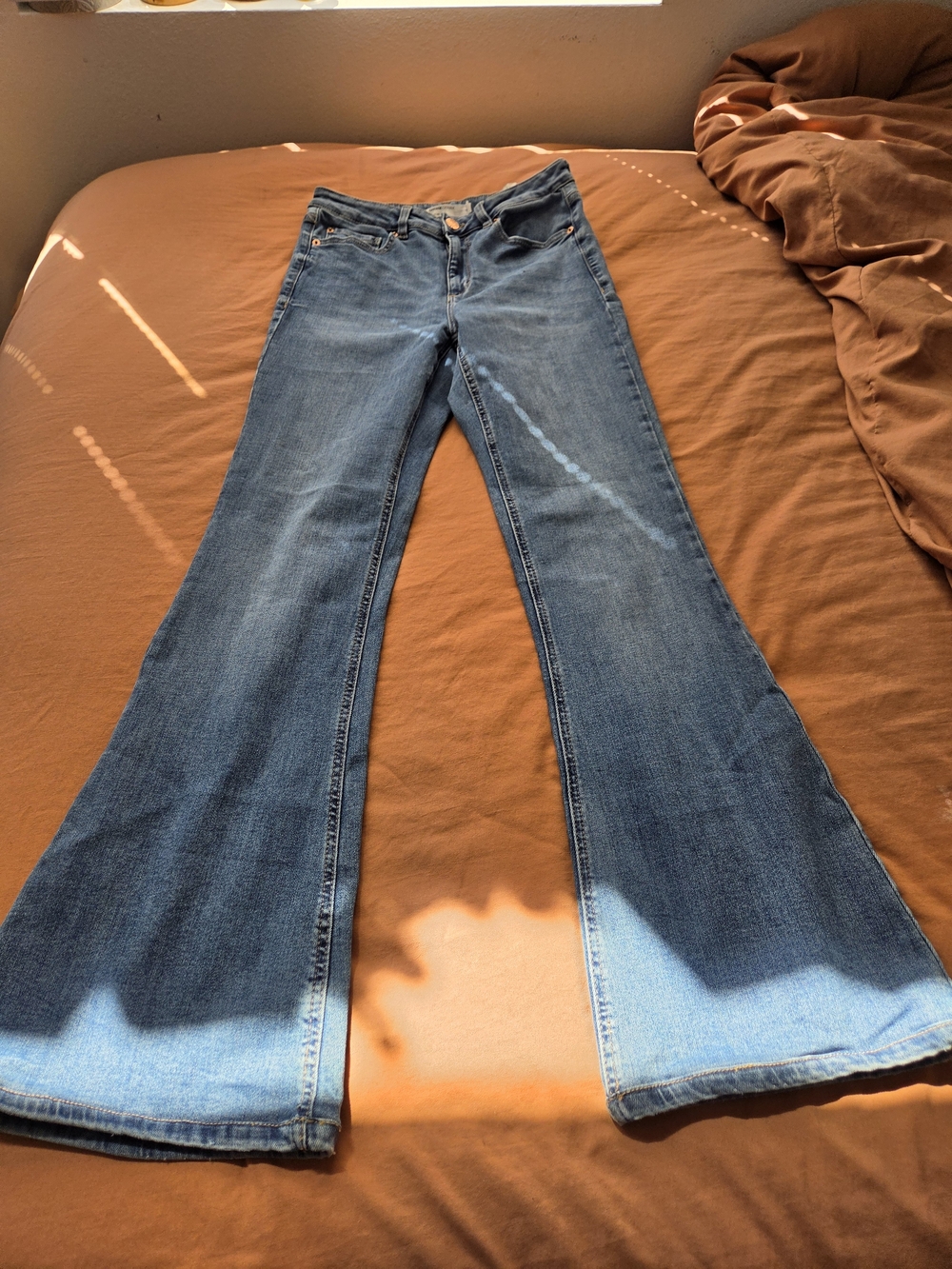 Garage Women's Blue Flare Jeans - Medium Wash